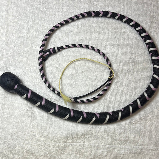 4’ Snake Whip (white & lavender glowing)